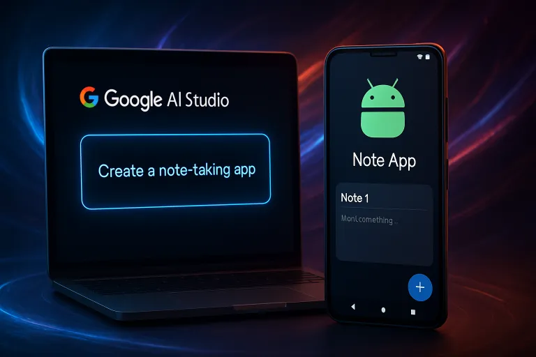 Google AI Studio permite instalar en Android una app creada desde cero con un solo prompt