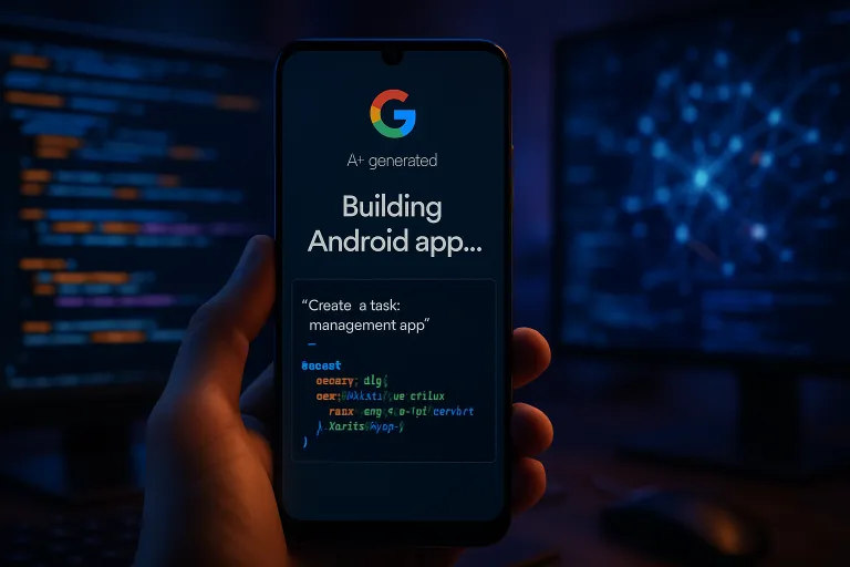 Google lleva el “vibe coding” al móvil: ya permite crear apps Android con IA desde prompts.