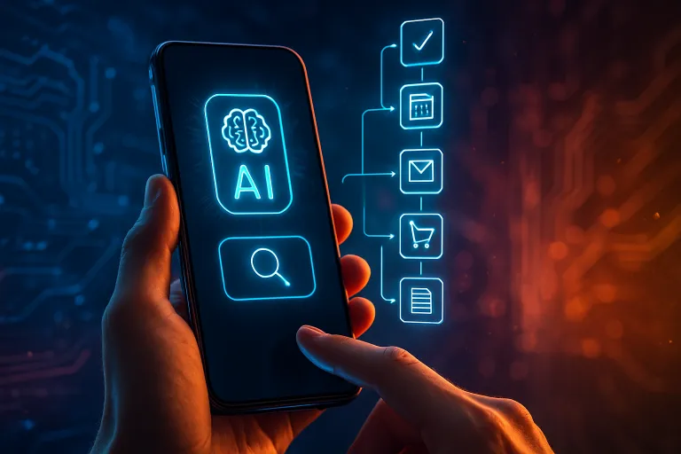 Las apps móviles con IA pasan de responder preguntas a ejecutar tareas completas por el usuario