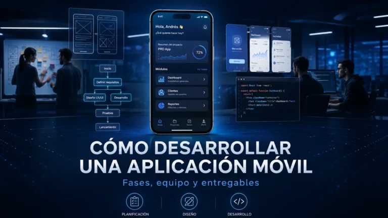 Cómo desarrollar una aplicación móvil fases, equipo y entregables