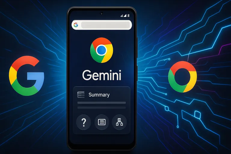 Google lleva Gemini a Chrome para Android con resúmenes, preguntas y automatización de tareas