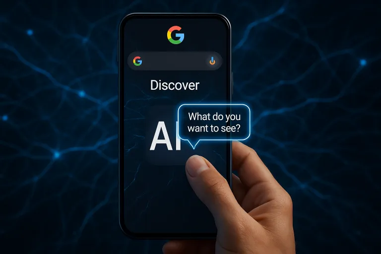 Google transforma Discover con IA y permitirá pedirle directamente qué contenidos quieres ver